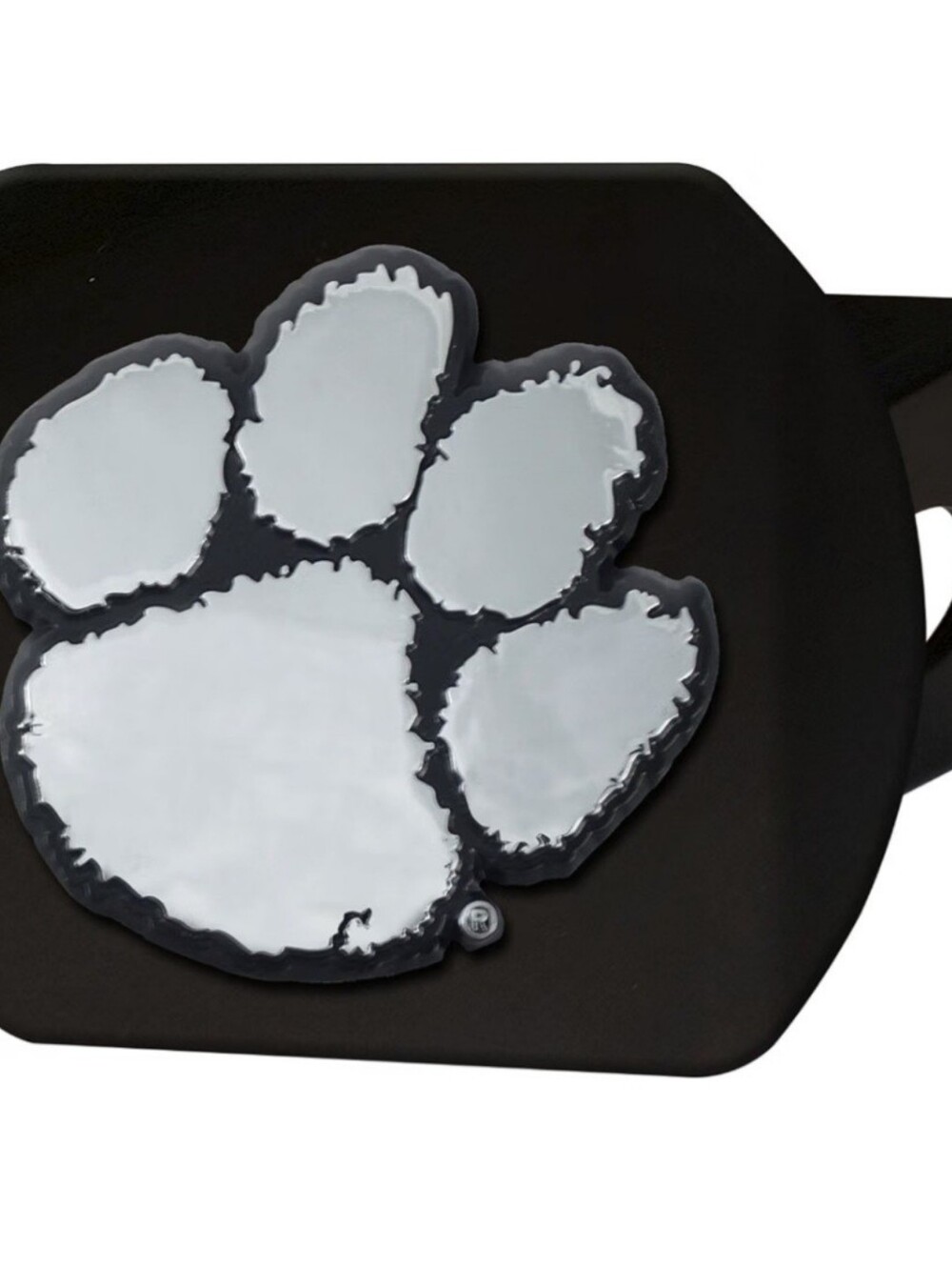 Clemson University Black Metal Mirrored Tiger Paw Truck Hitch Cover Football NEW